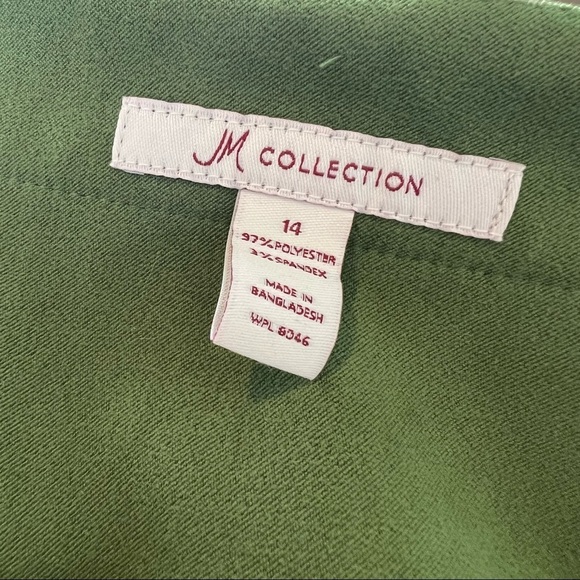 3/$30 🍂 JM Collection Women’s Jacket Full Zip Pockets Green Size 14 - Picture 10 of 10